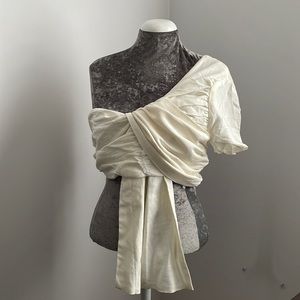 NWT Shein Linen White Crop Top